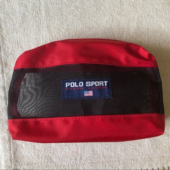Ralph Lauren Polo sport  vintage red toiletry bag - Picture 2 of 8